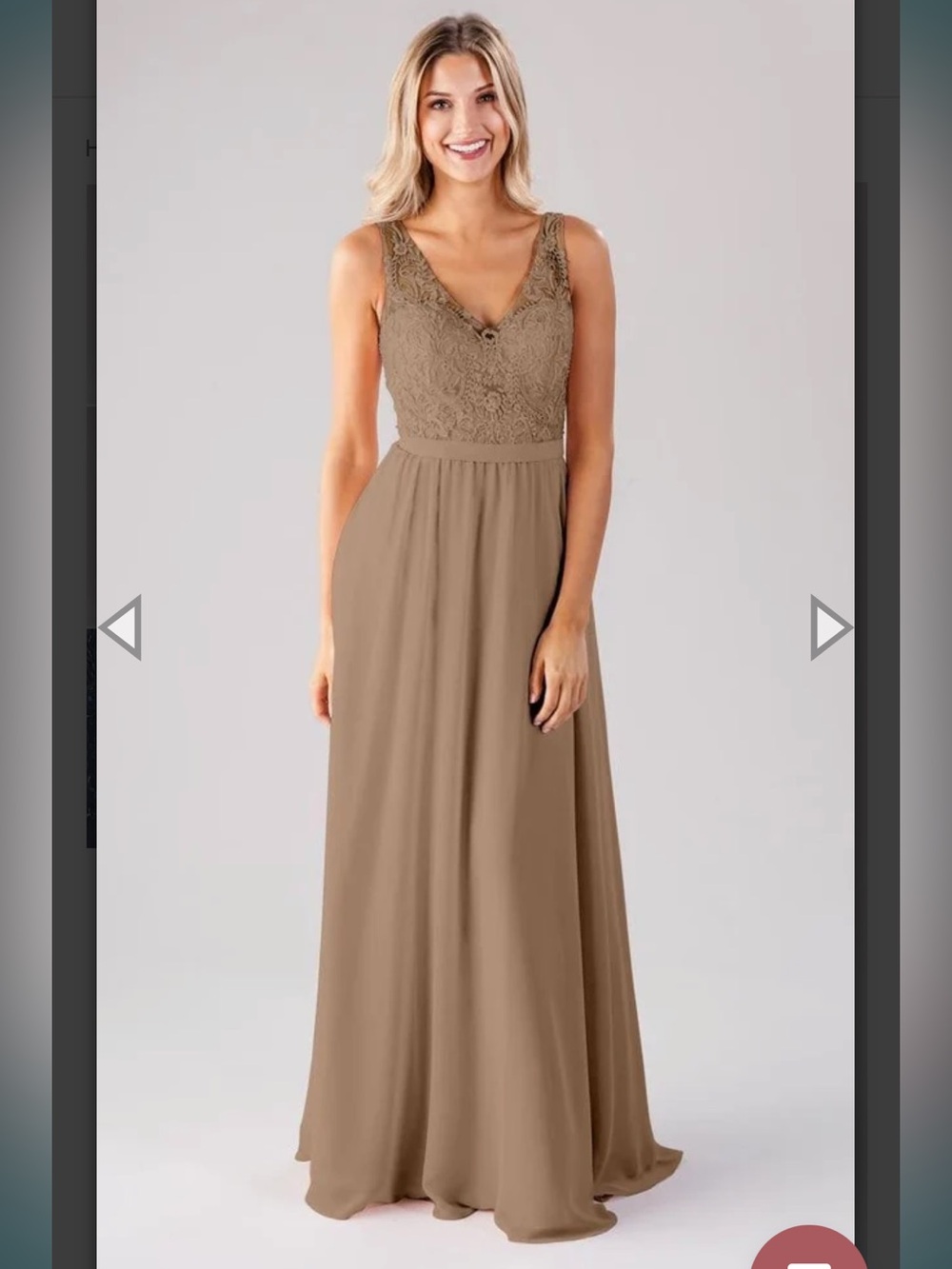 Kennedy Blue Betsy Bridesmaid Dress in Fawn Sz 10